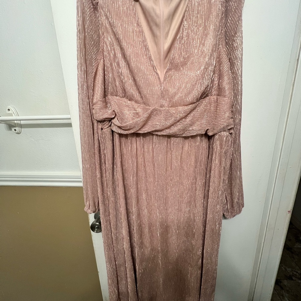 SHEIN Pink Long Sleeve Dress
